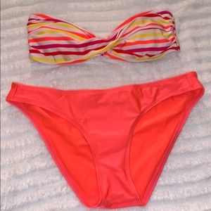 Bikini- Strapless Top & Matching High-Waist Bottom